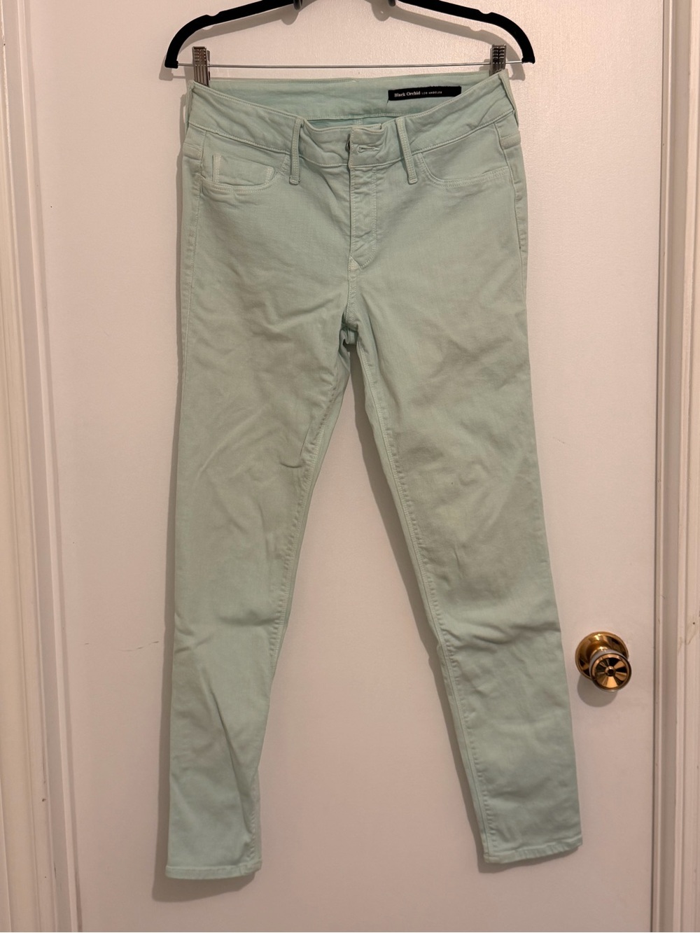 Black Orchid Mint Green skinny Jeans